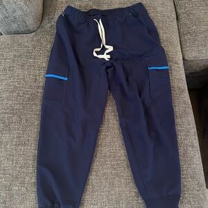Navy Blue Scrub Joggers Figs L/S